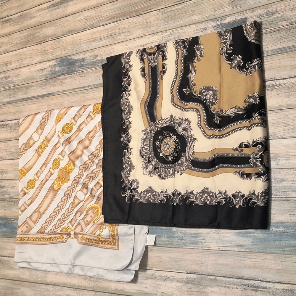 polyester scarf Lot Of 2